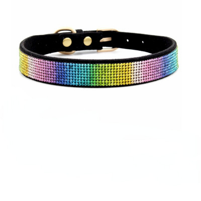 Mekana podesiva antilop kožna ogrlica za štene sa vještačkim dijamantima Mačka, kućni ljubimac, ružičasta ogrlica, odijelo, potrepštine za pse, ogrlica za štene