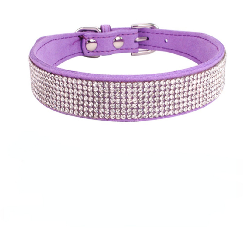 Mekana podesiva antilop kožna ogrlica za štene sa vještačkim dijamantima Mačka, kućni ljubimac, ružičasta ogrlica, odijelo, potrepštine za pse, ogrlica za štene
