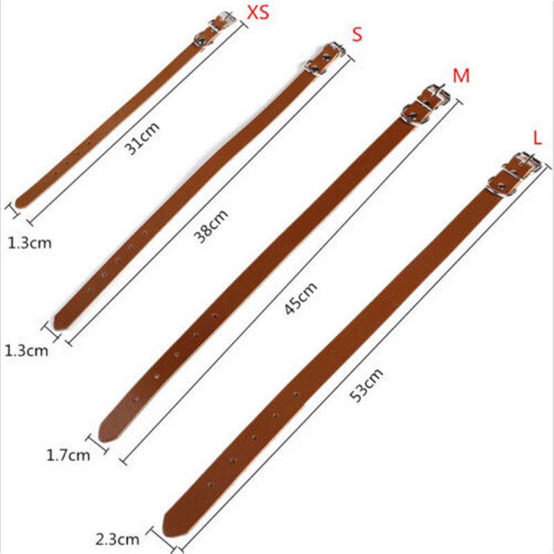 Nova kožna ogrlica za pse XS-L Povodac za kućne ljubimce Podesiva Krava Udoban pas za kućne ljubimce Mačka Ogrlica za štene Kopča oko vrata crna/smeđa