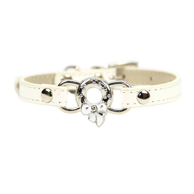 Personalizirana kožna ogrlica za male pse Slatka mašna s uzorkom Dekoracija Štene Remen Mačka Ogrlica Ogrlice za mačiće Dodaci za psa XXS/XS