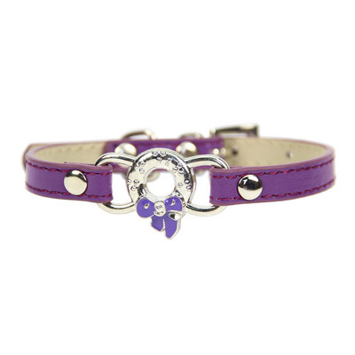 Personalizirana kožna ogrlica za male pse Slatka mašna s uzorkom Dekoracija Štene Remen Mačka Ogrlica Ogrlice za mačiće Dodaci za psa XXS/XS