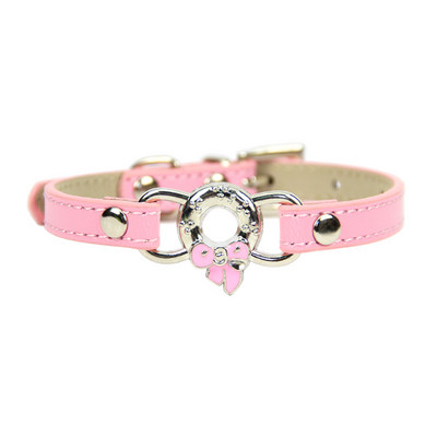 Personalizirana kožna ogrlica za male pse Slatka mašna s uzorkom Dekoracija Štene Remen Mačka Ogrlica Ogrlice za mačiće Dodaci za psa XXS/XS