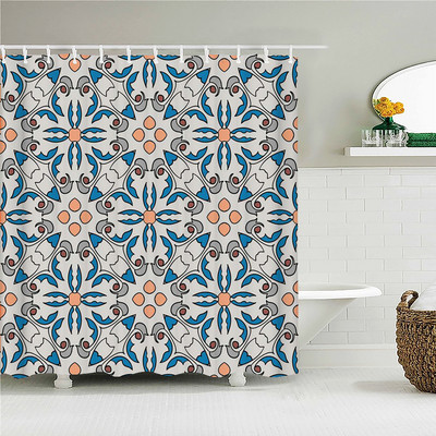 Boemske 3d kupaonske zavjese Indijske boho zavjese za tuširanje Vodootporna tkanina s 12 kukica Kućni dekor Perivi paravan za kadu