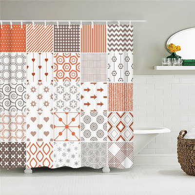 Boemske 3d kupaonske zavjese Indijske boho zavjese za tuširanje Vodootporna tkanina s 12 kukica Kućni dekor Perivi paravan za kadu