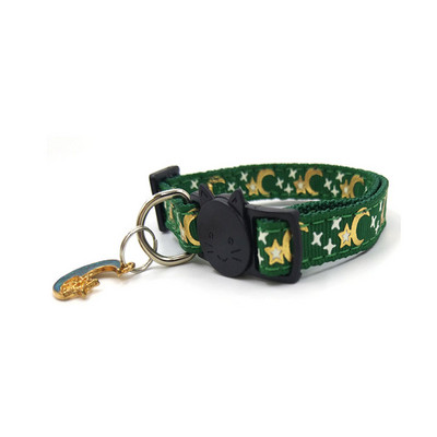 Svjetleća ogrlica za pse Moon Star Print Ogrlica za mačke Mačka s kopčom Ogrlica zvono Artikal Ogrlica za pse Mačka Personalizirani ošejnik za psa