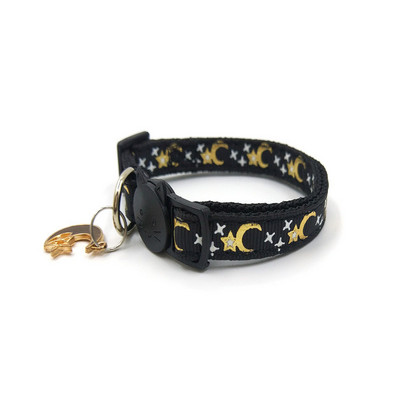 Svjetleća ogrlica za pse Moon Star Print Ogrlica za mačke Mačka s kopčom Ogrlica zvono Artikal Ogrlica za pse Mačka Personalizirani ošejnik za psa