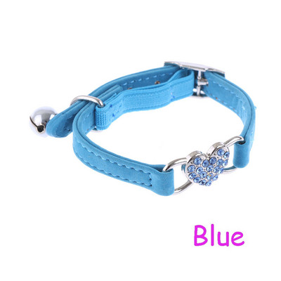 1 ΤΕΜ. Κουτάβι ελαστικό κουδούνι σε σχήμα καρδιάς με ρυθμιζόμενο σχήμα κατοικίδιου σκύλου για κολάρο κουταβιού με νάιλον κουκκίδες κολιέ για μαλακή αλυσίδα για το λαιμό για κατοικίδια γάτα Doggie