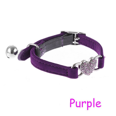 1 ΤΕΜ. Κουτάβι ελαστικό κουδούνι σε σχήμα καρδιάς με ρυθμιζόμενο σχήμα κατοικίδιου σκύλου για κολάρο κουταβιού με νάιλον κουκκίδες κολιέ για μαλακή αλυσίδα για το λαιμό για κατοικίδια γάτα Doggie