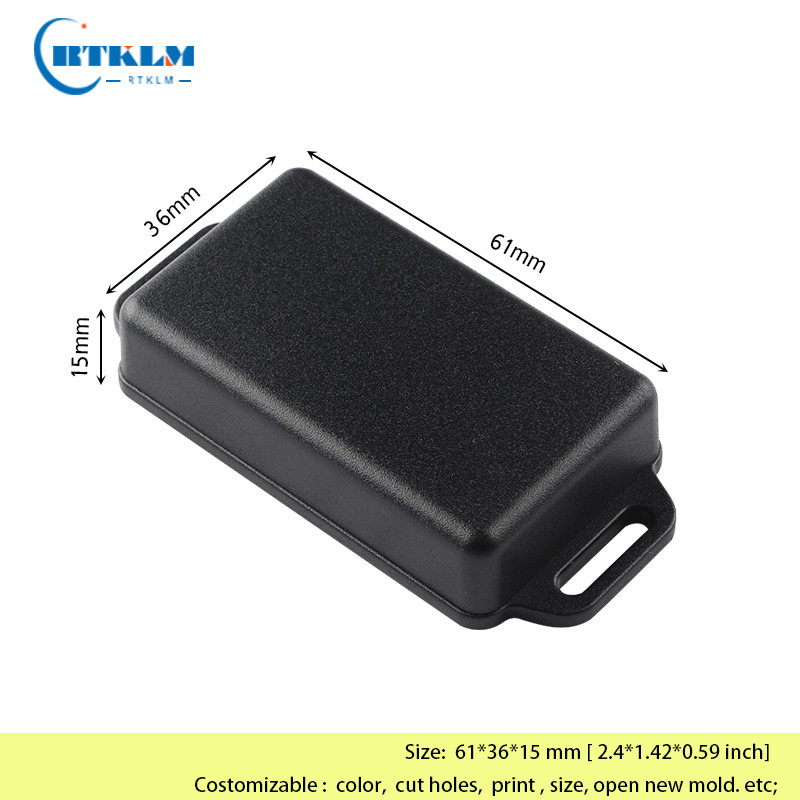 Zidna plastična razvodna kutija DIY PCB dizajn Kućište Elektroničko kućište Crne plastične kutije Kutija za male projekte 61*36*15 mm