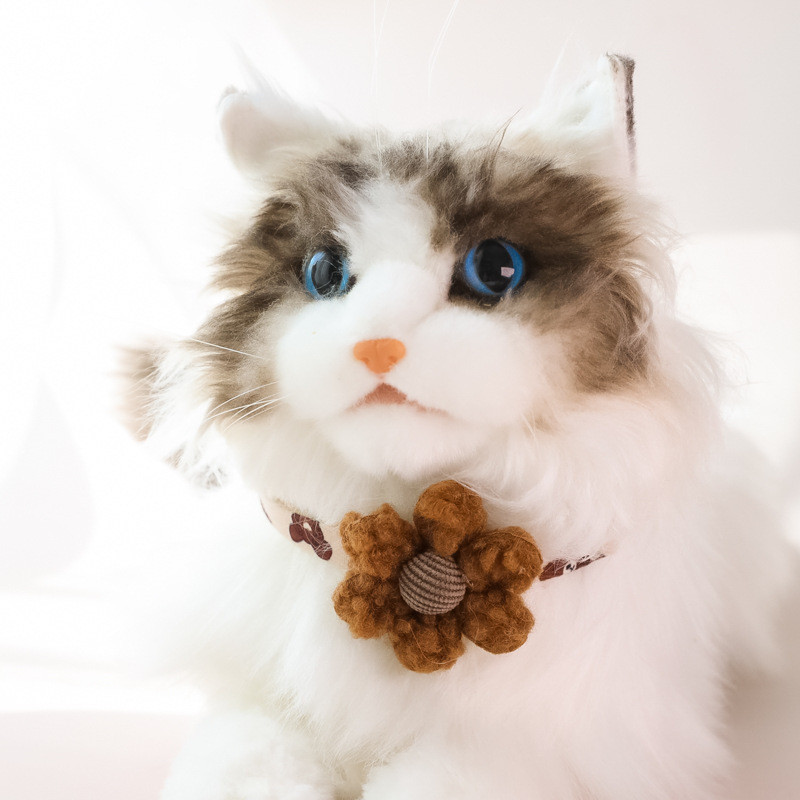 Originalni dizajn Pamučna mačka ogrlica za pse Medvjed/cvjetna leptir mašna Visokokvalitetna podesiva ogrlica za mače ljubimca Slatko štene Foto ogrlica