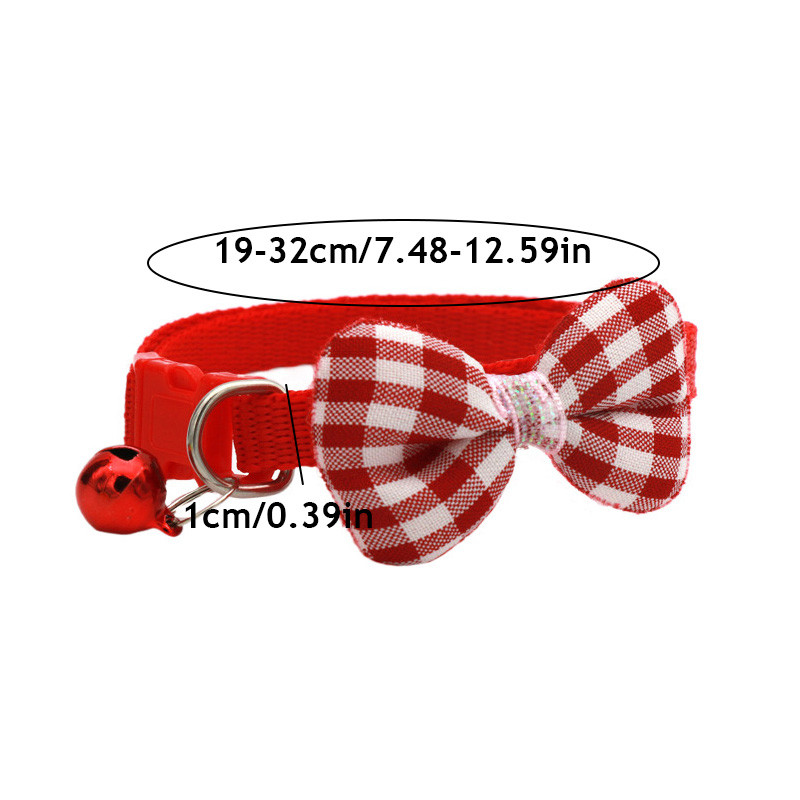 Ogrlica za male kućne ljubimce Slatka mašnica Prsten za vrat kućnog ljubimca Sigurnosni pojas za podešavanje Ogrlica za psa Mačka Ogrlica za psa Remen za vrat kućnog ljubimca Tkanina Modni pribor za pse