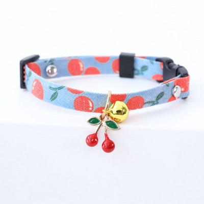 Jauna oriģināla mājdzīvnieku kaklasiksna mākonis lācis ķiršu rotaslietas kaķu suņu kaklarota Regulējama kaķa kucēna modes kaklasiksna maziem vidējiem dzīvniekiem