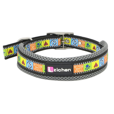 Suņu kakla siksna, atstarojoša, mīksta modes apdruka, regulējama mājdzīvnieku suņu kaklasiksna maziem vidēji lieliem suņu kaklasiksnas apmācības piederumi