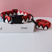 Crvena personalizirana dizajnerska ogrlica za pse i set povodca za velike male i kućne ljubimce Povodci za pse povodac uže najlon Tenacity