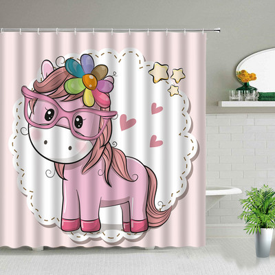 Djeci omiljene kupaonske ukrasne zavjese za tuširanje Vodootporna poliesterska tkanina Zavjesa za kadu Zavjesa s ispisom sove u obliku životinja