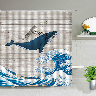 Djeci omiljene kupaonske ukrasne zavjese za tuširanje Vodootporna poliesterska tkanina Zavjesa za kadu Zavjesa s ispisom sove u obliku životinja