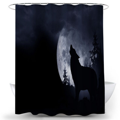 Nordic Wolf Zavjese za tuširanje Životinje Tigar Zavjesa za kadu Visokokvalitetni vodootporni poliester za kupaonicu s 12 komada kuka