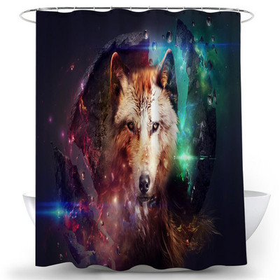 Nordic Wolf Zavjese za tuširanje Životinje Tigar Zavjesa za kadu Visokokvalitetni vodootporni poliester za kupaonicu s 12 komada kuka