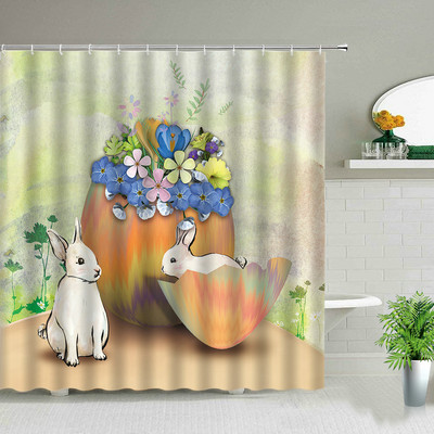 Crtane krave Zavjese za tuširanje Dječje zavjese Farma Cvijeće Životinje Slon Panda Medvjed Jednorog Sova Zec Komplet kupaonskih zavjesa