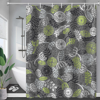 Бохо флорална дълга завеса за баня Bathroom Blossom Printed Издръжлива водоустойчива тъкан за завеси с куки Легло за баня Cortina Ducha
