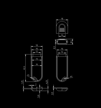 LK-USB06 Usb Stick Junction περίβλημα Abs Electronic Project Box Usb C Σκληρός δίσκος Pcb περίβλημα 53x18x8mm