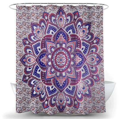 Bohēmijas dušas aizkars Indijas mandala vannas istabas ūdensnecaurlaidīgs mājas dekors Estētiskā vannas ekrāna starpsiena Cortina De Banheiro