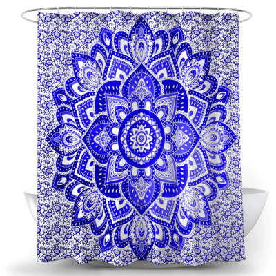 Bohēmijas dušas aizkars Indijas mandala vannas istabas ūdensnecaurlaidīgs mājas dekors Estētiskā vannas ekrāna starpsiena Cortina De Banheiro