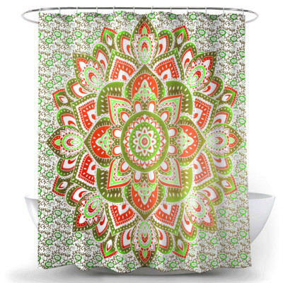 Bohēmijas dušas aizkars Indijas mandala vannas istabas ūdensnecaurlaidīgs mājas dekors Estētiskā vannas ekrāna starpsiena Cortina De Banheiro