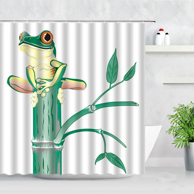 Smiješna crtana žaba Zavjesa za tuš Vodootporna zavjesa Kupaonica Dekoracija doma Dodaci za paravan za kadu s kukama Cortina Banheiro