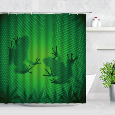 Smiješna crtana žaba Zavjesa za tuš Vodootporna zavjesa Kupaonica Dekoracija doma Dodaci za paravan za kadu s kukama Cortina Banheiro