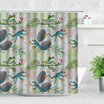 Smiješna crtana žaba Zavjesa za tuš Vodootporna zavjesa Kupaonica Dekoracija doma Dodaci za paravan za kadu s kukama Cortina Banheiro