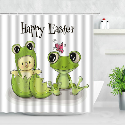 Smiješna crtana žaba Zavjesa za tuš Vodootporna zavjesa Kupaonica Dekoracija doma Dodaci za paravan za kadu s kukama Cortina Banheiro
