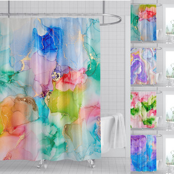 Цветен живот Водоустойчива завеса за душ Висяща завеса Детски аксесоари за екран за баня Декоративни кухненски завеси Banheiro