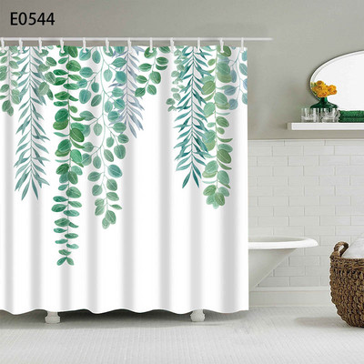 Cvjetne zavjese za tuširanje Cvjetna biljka kaktusa Zavjesa za kupaonicu 10 s kukama Zavjesa od poliesterske tkanine za uređenje kupaonice Cortina Ducha