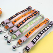 Noć vještica Ogrlica za kućne ljubimce sa zvonom Podesiva sigurna kopča Pas Mačka Ogrlica Duh Pauk Privjesak Horror Fidget za mače Puppy 19-31CM