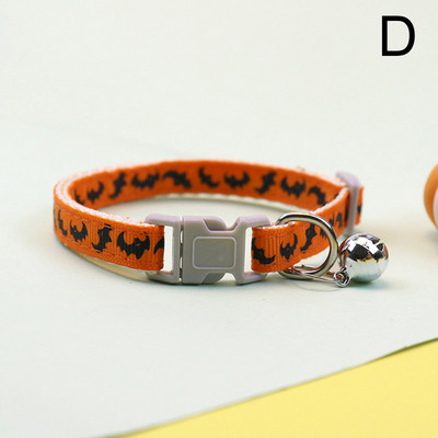 Noć vještica Ogrlica za kućne ljubimce sa zvonom Podesiva sigurna kopča Pas Mačka Ogrlica Duh Pauk Privjesak Horror Fidget za mače Puppy 19-31CM