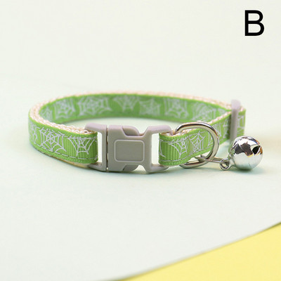 Noć vještica Ogrlica za kućne ljubimce sa zvonom Podesiva sigurna kopča Pas Mačka Ogrlica Duh Pauk Privjesak Horror Fidget za mače Puppy 19-31CM