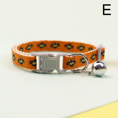 Noć vještica Ogrlica za kućne ljubimce sa zvonom Podesiva sigurna kopča Pas Mačka Ogrlica Duh Pauk Privjesak Horror Fidget za mače Puppy 19-31CM