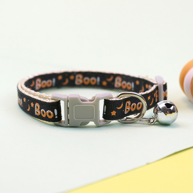 Noć vještica Ogrlica za kućne ljubimce sa zvonom Podesiva sigurna kopča Pas Mačka Ogrlica Duh Pauk Privjesak Horror Fidget za mače Puppy 19-31CM