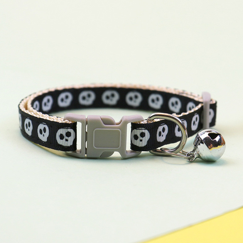 Noć vještica Ogrlica za kućne ljubimce sa zvonom Podesiva sigurna kopča Pas Mačka Ogrlica Duh Pauk Privjesak Horror Fidget za mače Puppy 19-31CM