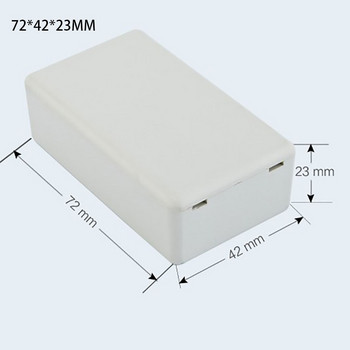 Κουτί πλακέτας πλαστικού κυκλώματος ABS Κουμπί τροφοδοσίας Κιβώτιο αποθήκευσης Θήκη οργάνων Προμήθειες κιβωτίου έργου 72*42*23 χιλιοστά