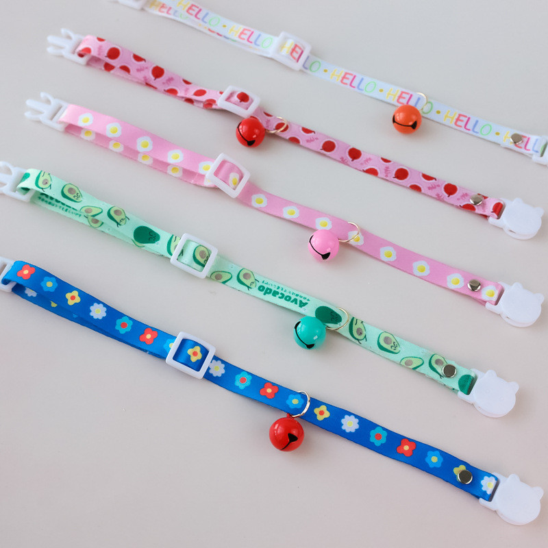 Mājdzīvnieku piederumi Krāsains identifikācijas kakla siksna kaķis suns zvans drošības sprādze nolauzti ziedi svaigi mīksta mājdzīvnieku kaklasiksna mājdzīvnieku kopšanas rīks