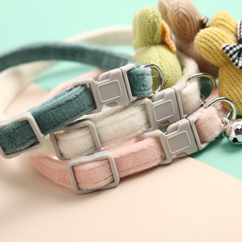 Potrepštine za kućne ljubimce Nova ogrlica za kućne ljubimce Traction Slatki crtani zec Zvonasta ogrlica Podesiva ogrlica za mačke Ogrlica za male pse Pribor za kućne ljubimce