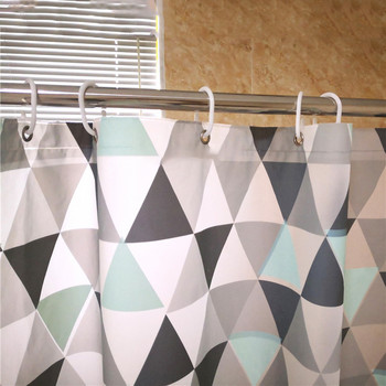 Завеса за душ PEVA Водоустойчиви дебели сиви триъгълни завеси за баня за баня Устойчиви на мухъл Екологични завеси за тоалетна врата