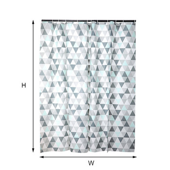 Завеса за душ PEVA Водоустойчиви дебели сиви триъгълни завеси за баня за баня Устойчиви на мухъл Екологични завеси за тоалетна врата