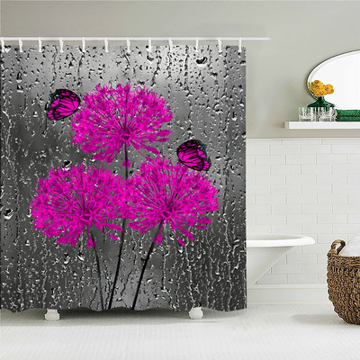 Zavjese za tuš s plavim cvijetom 3D tiskani suncokret Vodootporna poliesterska zavjesa za kupaonicu Kućni dekor Dodatna zavjesa za kupaonicu Cortina