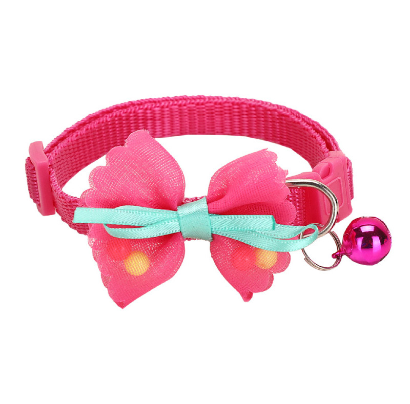 Potrepštine za kućne ljubimce Nove čipkaste mašne ogrlice Zvona za kućne ljubimce Ogrlice za pse mačke Ogrlice za mačke Dodaci za odijevanje kućnih ljubimaca Višebojna ogrlica za kućne ljubimce