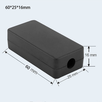 Малка пластмасова черна съединителна кутия USB модул Кутия за инструменти Кутия за проекти Кутии за кутии 60*25*16 мм
