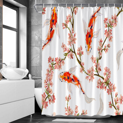 Tulipan Cvijet Tuš Zavjese Set Cvjetni Lišće Leptir Biljka Životinja Vrt Kupaonski Dekor Zaslon Zavjese za kadu Pribor Sks