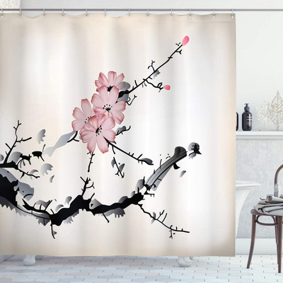 Tulipan Cvijet Tuš Zavjese Set Cvjetni Lišće Leptir Biljka Životinja Vrt Kupaonski Dekor Zaslon Zavjese za kadu Pribor Sks